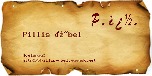 Pillis Ábel névjegykártya